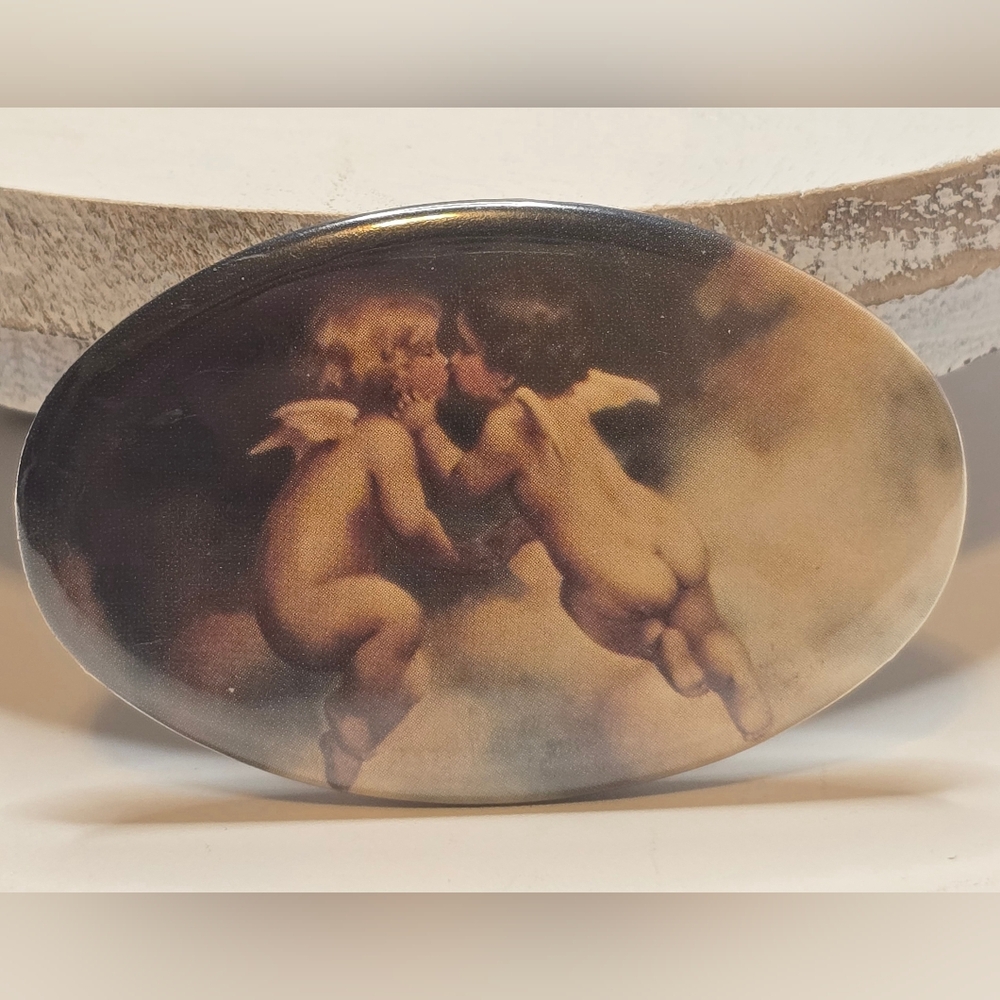 Cherub Angels Oval Cosmetic Pocket Size Mirror [ Read Details ]
